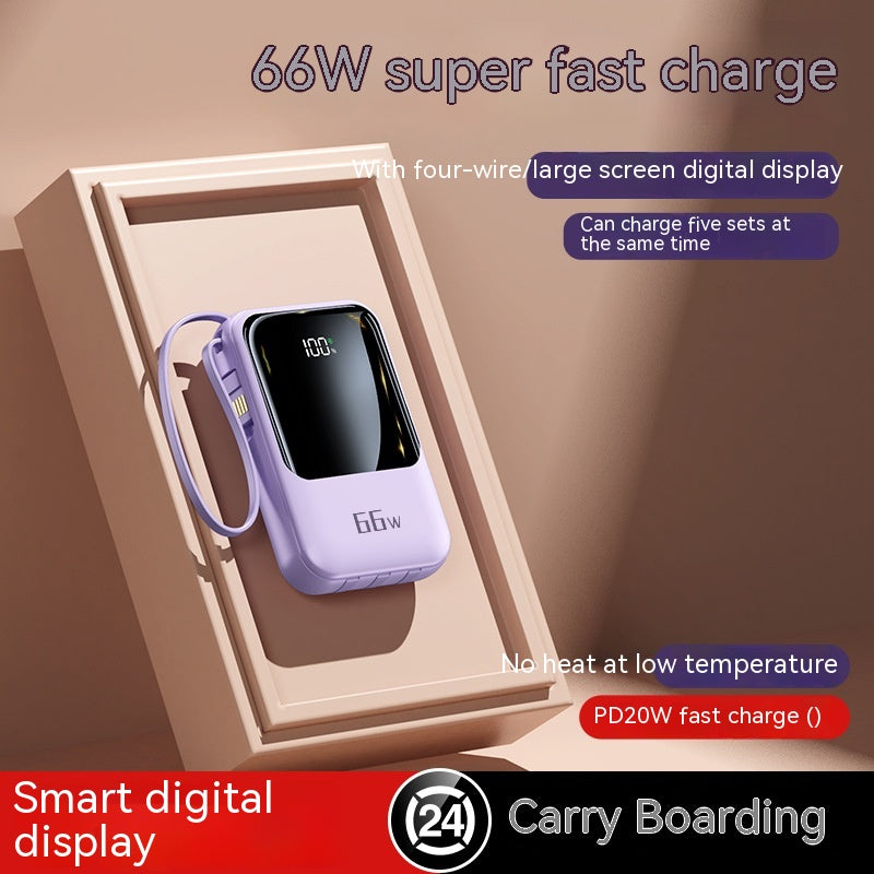 Avec câble Power Bank 66W bidirectionnel Super Fast Charge