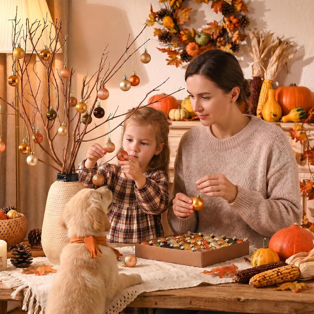 Mini Décorations d'arbres d'automne 49 PCS