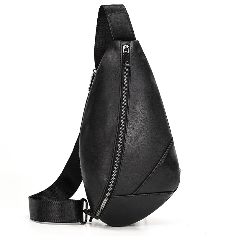 La mode créative cuir sac poitrine homme