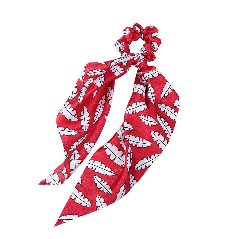 Fashion Long Streamer Imprimé Tissu Tie Accessoire Cheveux Pour Poneytail Tie-up Cheveux Top Cuft