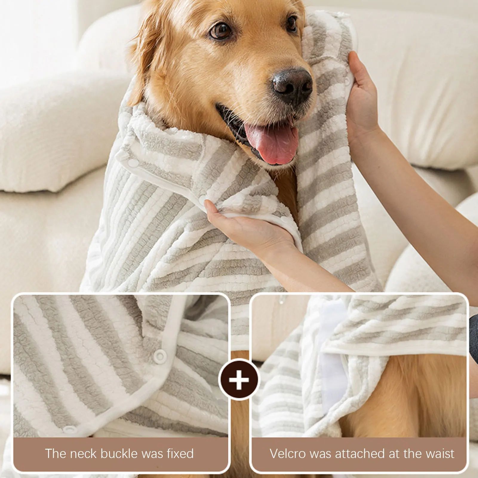 Serviette de bain pour chien ultra-absorbant pour chien