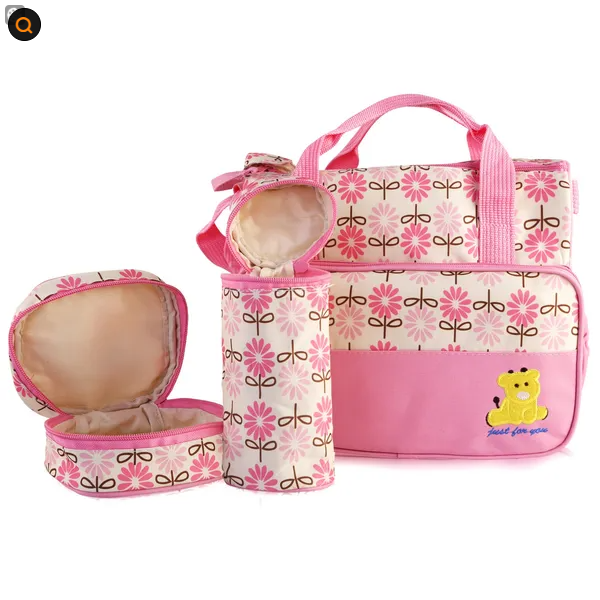 5PCS Sacs à couches pour bébé en couches de bébé Set Sacs à épaules en couches de maman W