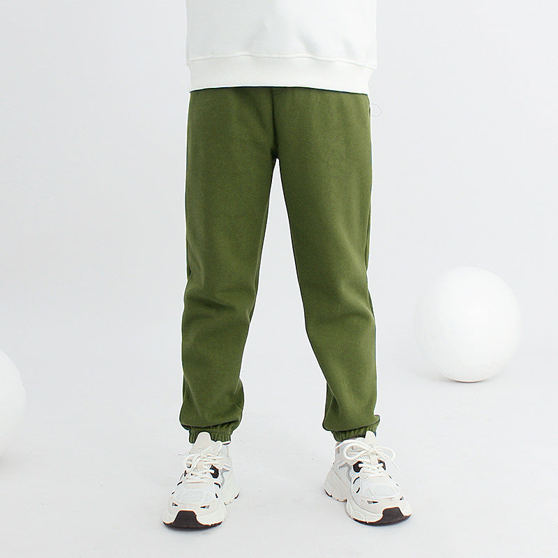 Garçons Pantalons de sport couleur unie pour les enfants plus âgés