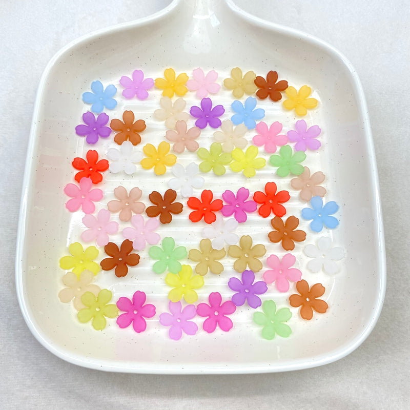 Perles 5-Petal Acrylique Matte