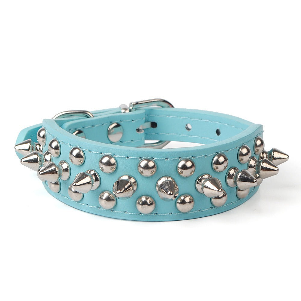 Jeu de laisse et de collier en cuir PU épaissé