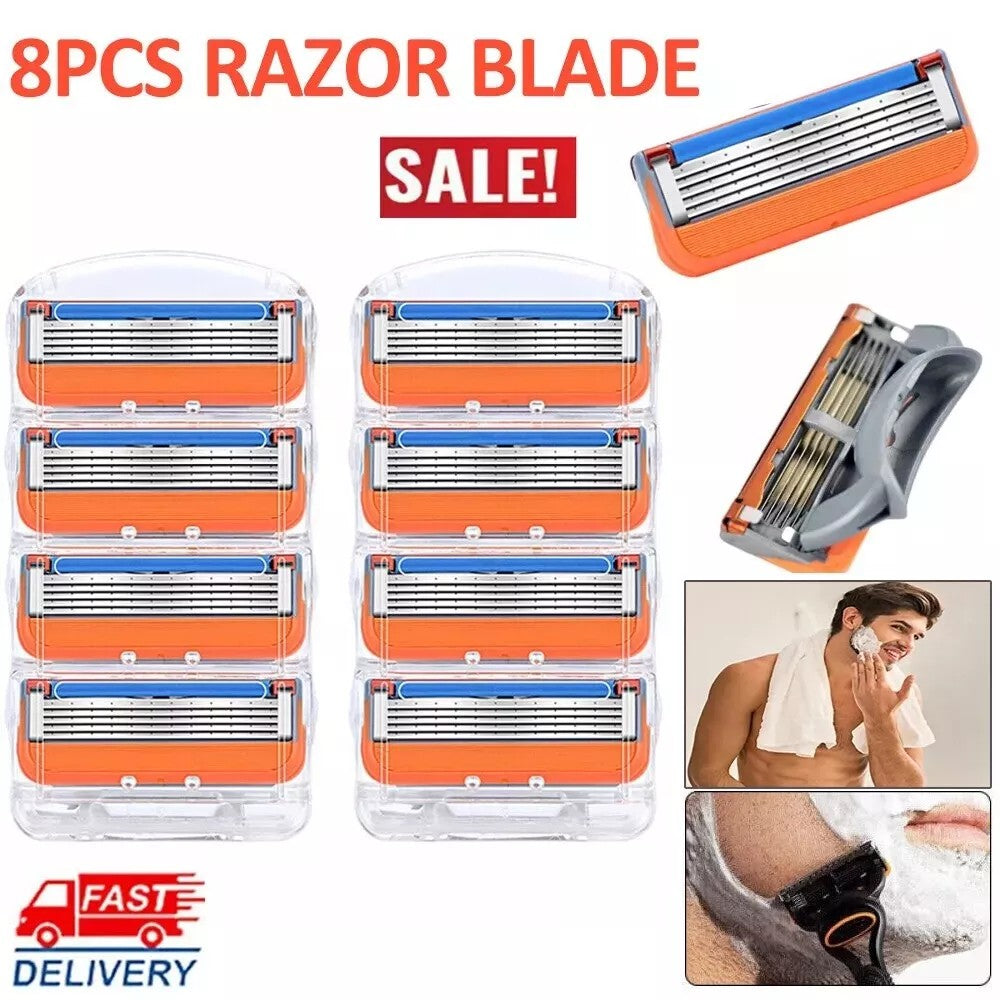 Porte-lames en acier inoxydable démonté 8PCS pour lames de rasoir pour hommes