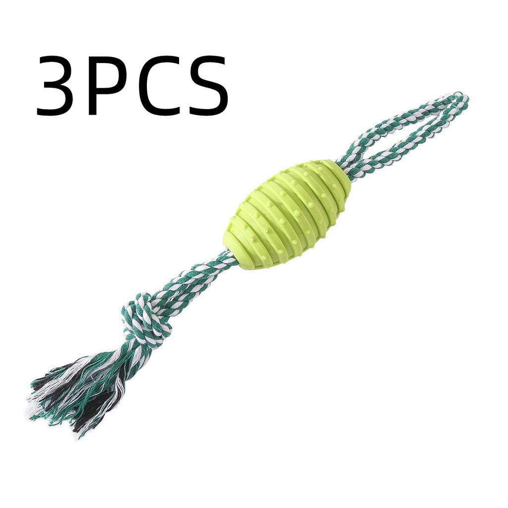 Jouet de molar de chien gros plis et des haches Pet soulageant balle farouche de corde de coton