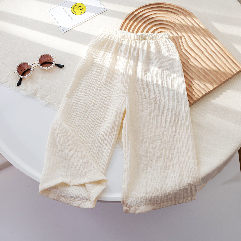 Pantalons à jambes larges pour filles Anti-moustique simple