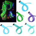 Clip bricolage lumineux - Cheveux lumineux en cheveux sans trace 50 CM couleur arc-en-ciel