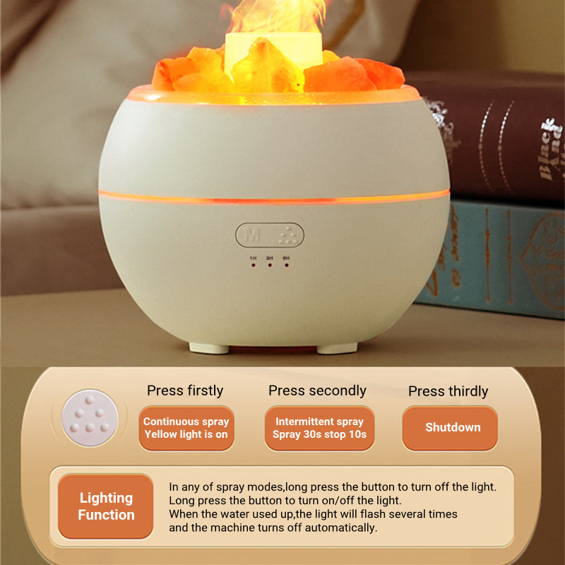 Simulacre de pierre de sel Flame Aromathérapie Machine