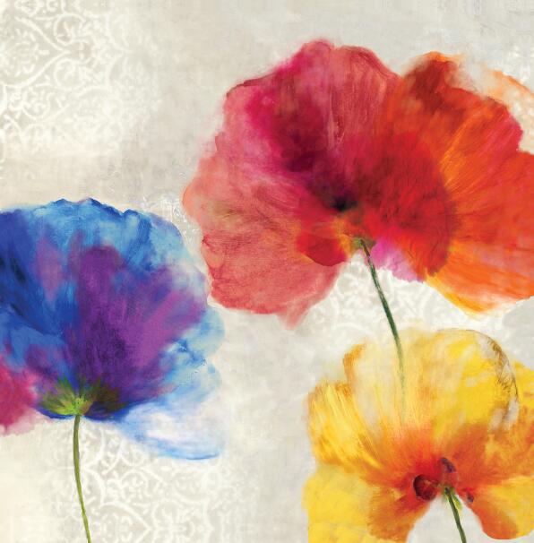 Couleur Aquarelle Florale Peinture sur toile