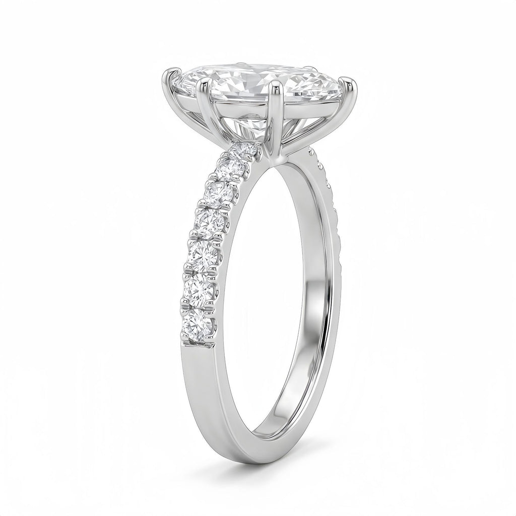 S925 Argent Sterling Moissanite Anneau Cheval Design Eye