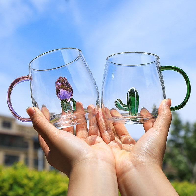 3D Animal Mug, High Borosilicate Coffee Latte and Juice Cup