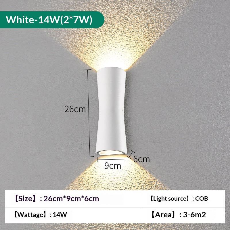 Outdoor courtyard path and balcony wall lights