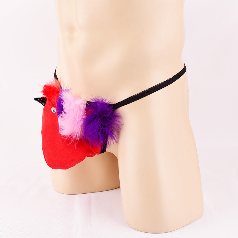 Pantalon de poulet en pénis pour hommes T-back