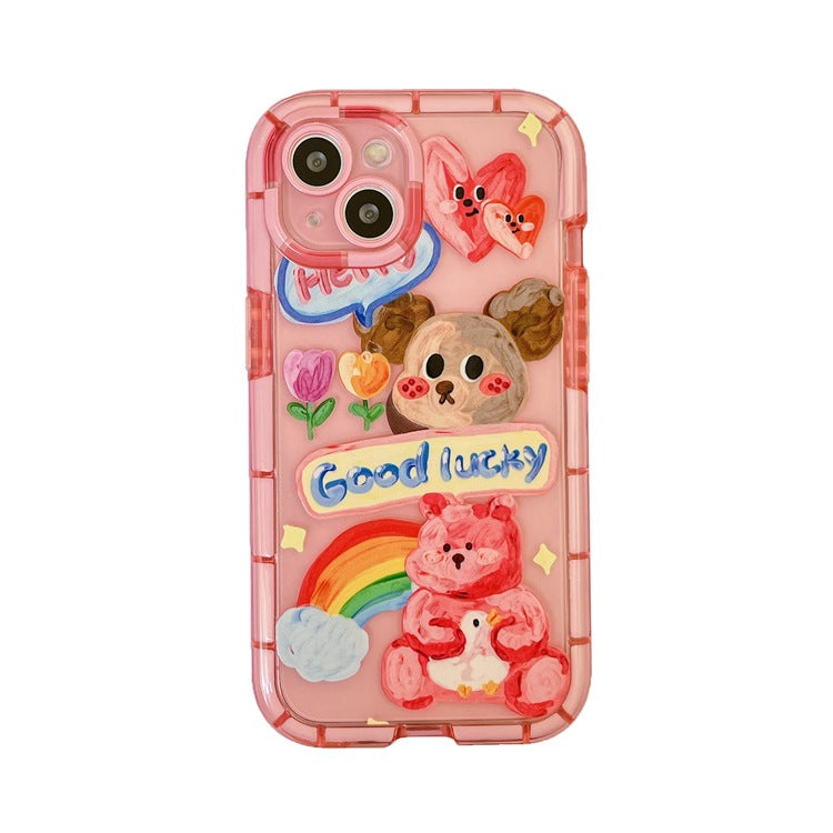 Coffret téléphonique mignon peinture à l'huile pour chien
