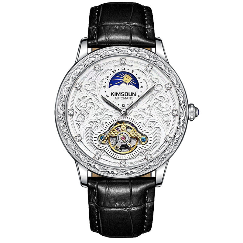 Tourbillon Montre mécanique haut de gamme hommes d'affaires