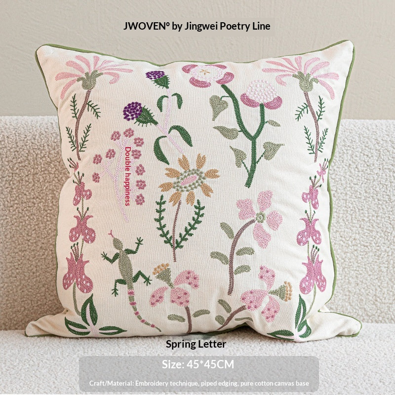Jardin lumière-Luxury style français rouge salon Coussin