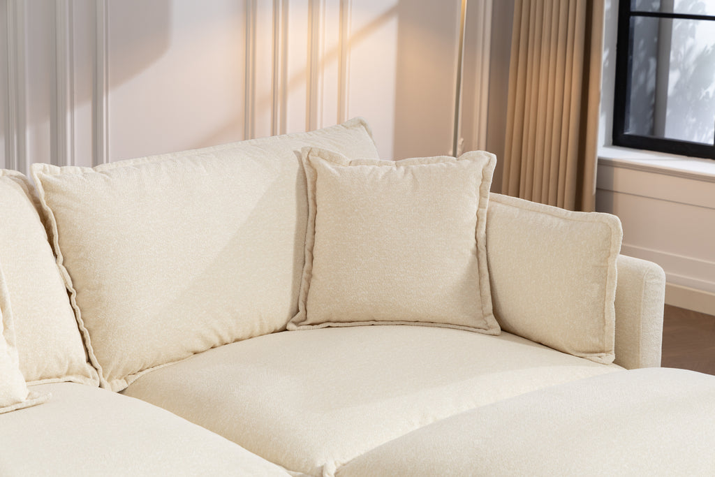 Moderne 4 places avec 2ottoman 149.61" Canapé sectionnel avec oreillers de taille
