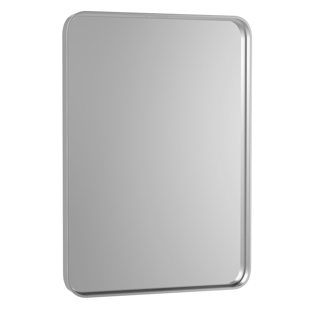Miroir mural avec cadre en métal rectangulaire