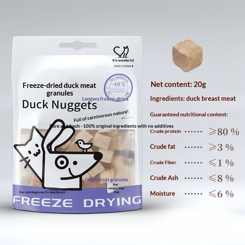Aliments pour animaux de compagnie congelés