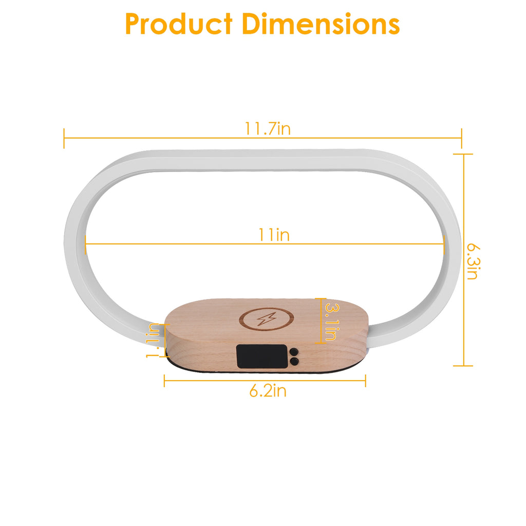1 Set Table de lit lampe de contrôle tactile lampe avec horloge sans fil charge lampe de bureau LED