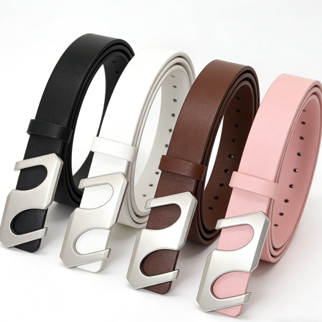 Ceinture en cuir large et rétro-rad Brown avec une sensation premium