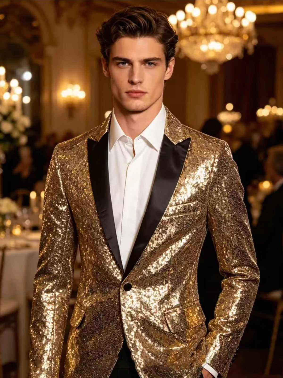 Sparkling scène performance Nightclub style costume et Gown