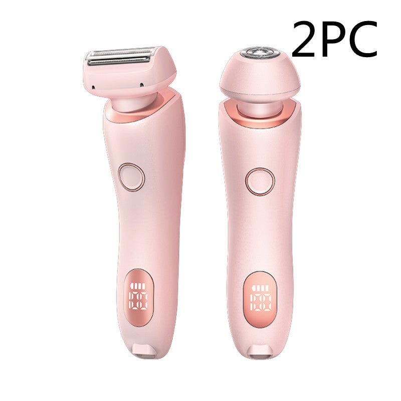 2 En 1 Epilateur Épilatateur USB Comprimeur Rechargeable Femmes Corps Razor Face Jambe Armpit Bik
