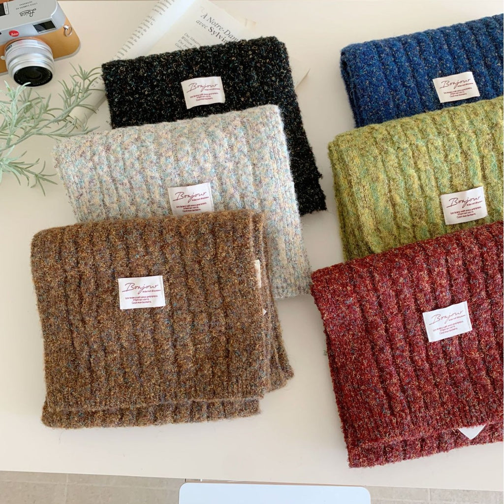 Écharpe de cou tricotée versatile, épaisse et chaude