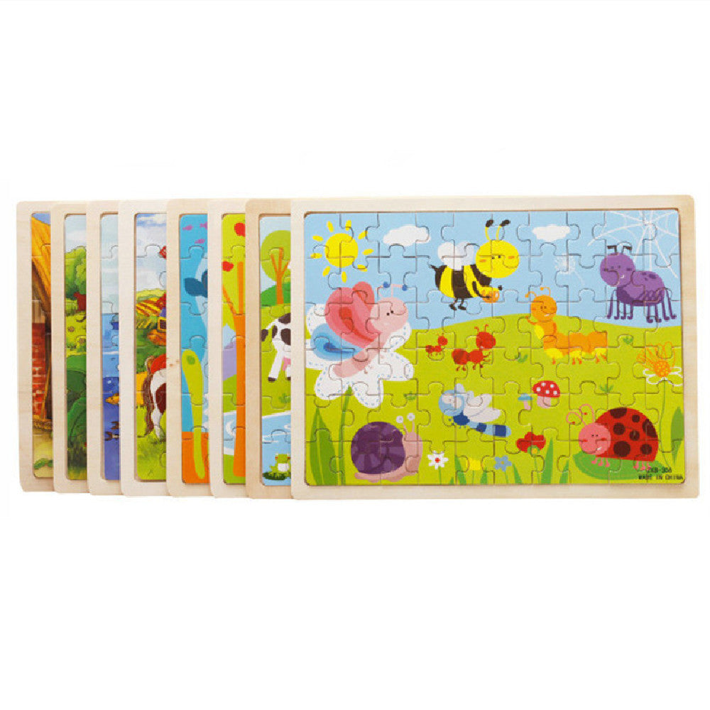 Enfants en bois Enfants Puzzle éducation précoce 60 pièces
