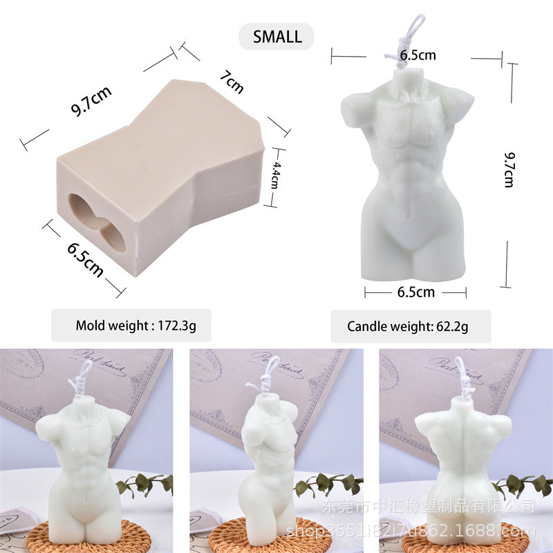 Bougie de corps en silicone Aromatherapy Plaster Silicone Size Model