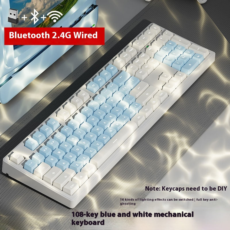 Jeu de bureau sans fil Bluetooth Clavier mécanique trois modèles