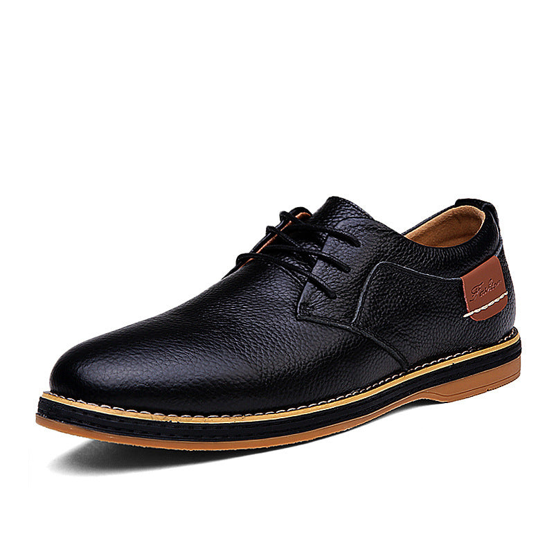 Chaussure en cuir casual avec pointure à la main