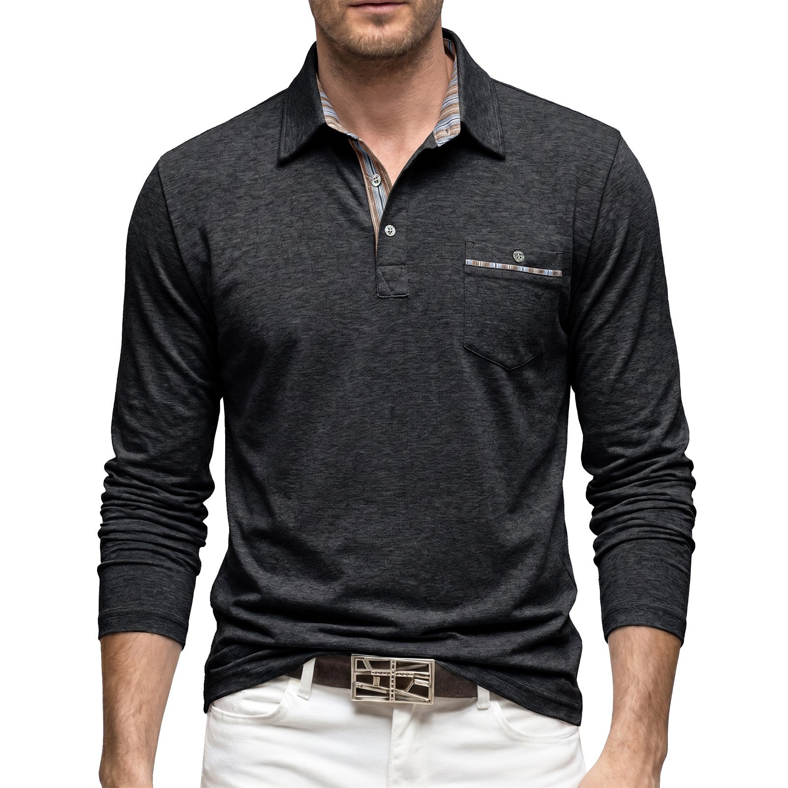 Polo Shirt avec une poche en flap disponible en grandes tailles pour les vêtements d'affaires