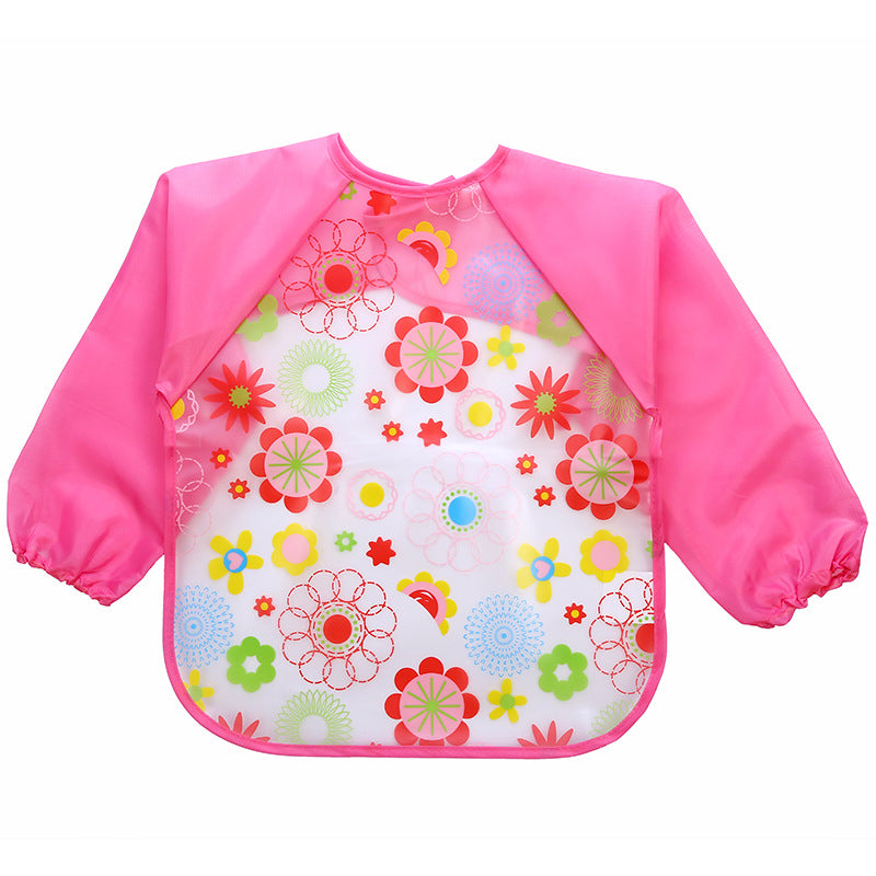Gown enfant manches longues enfants imperméable repas Baby Tablier Peinture Vêtements Bib Protectiv
