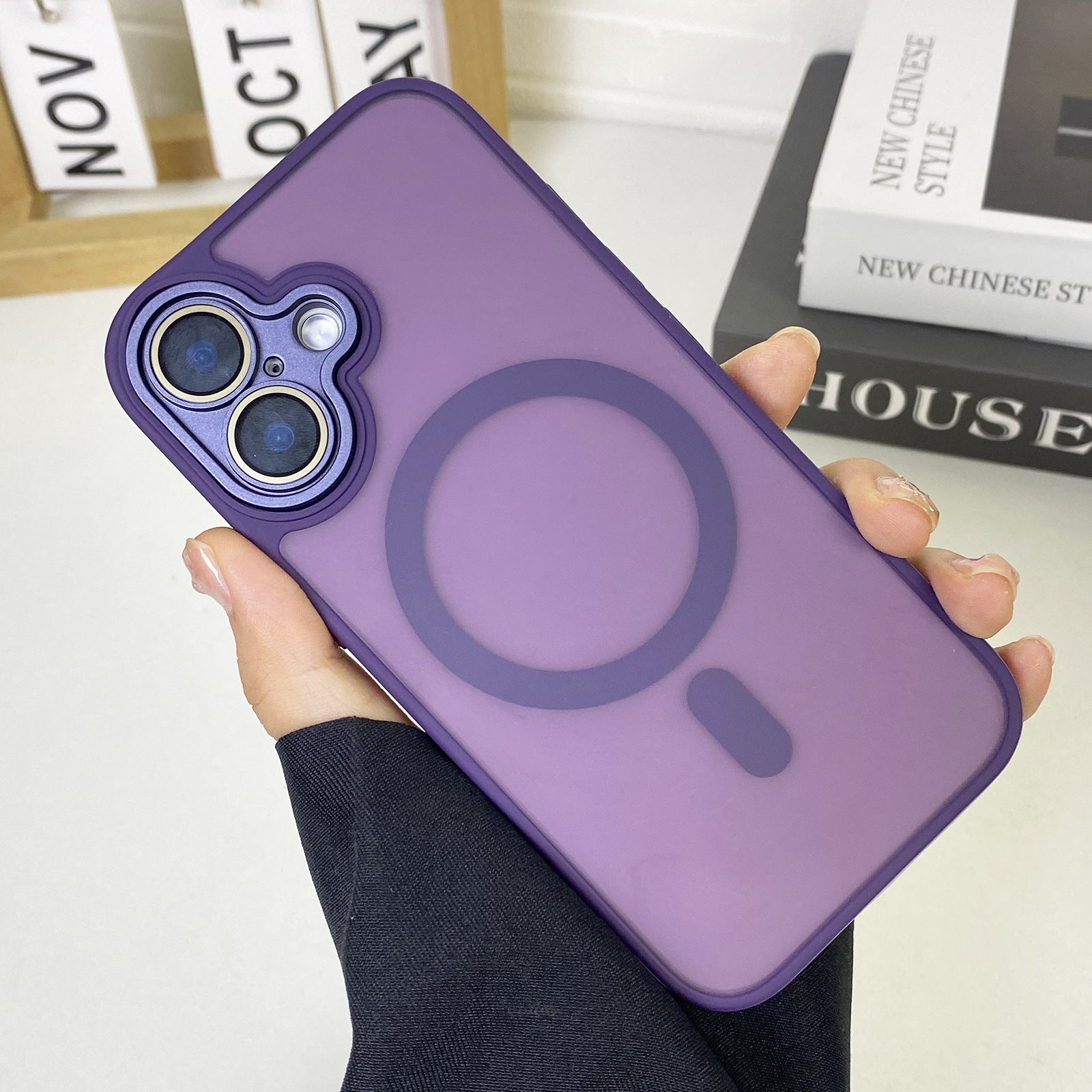 JD Magnetic Matte Phone Case Tout inclus résistant à la chute