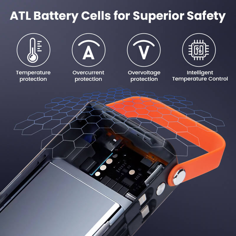 50000mAh Banque de puissance portable de grande capacité avec câble de données intégré