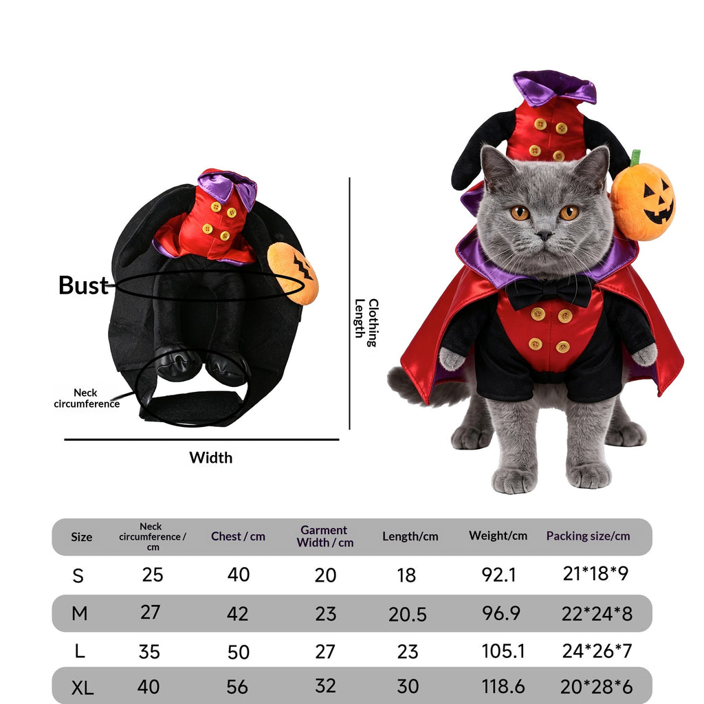 Déguisement pour animaux de compagnie Transformation de chat Funny Holiday Dress-Up Outfit