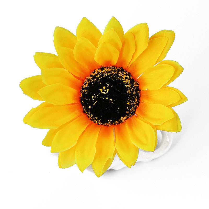 Fashion SUNFLOWER Barrettes Girls Seaside Vacation Photo Accessoires capillaires
