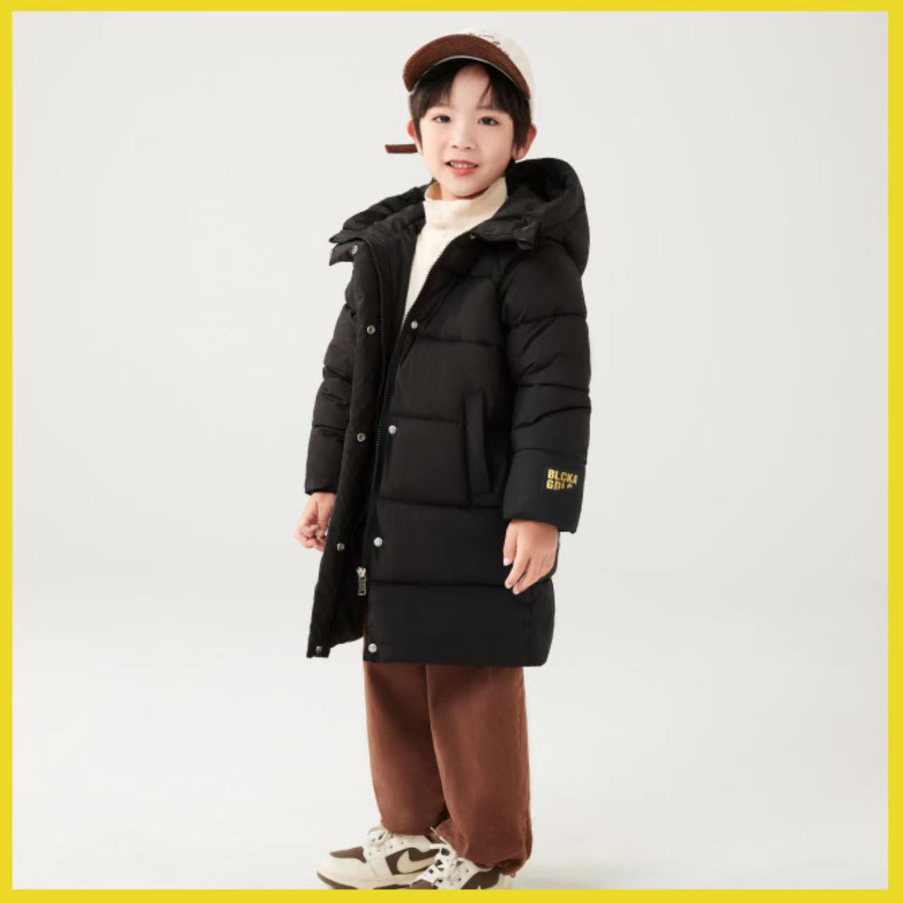 Manteau en coton or noir Hors saison Graphène Unisexe