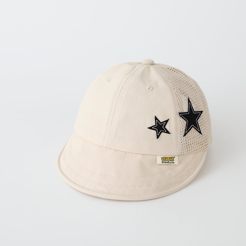 Les garçons et les filles' Pure Color Net tissu Snap Fastener Star Pattern Casquette de baseball est la combinaison