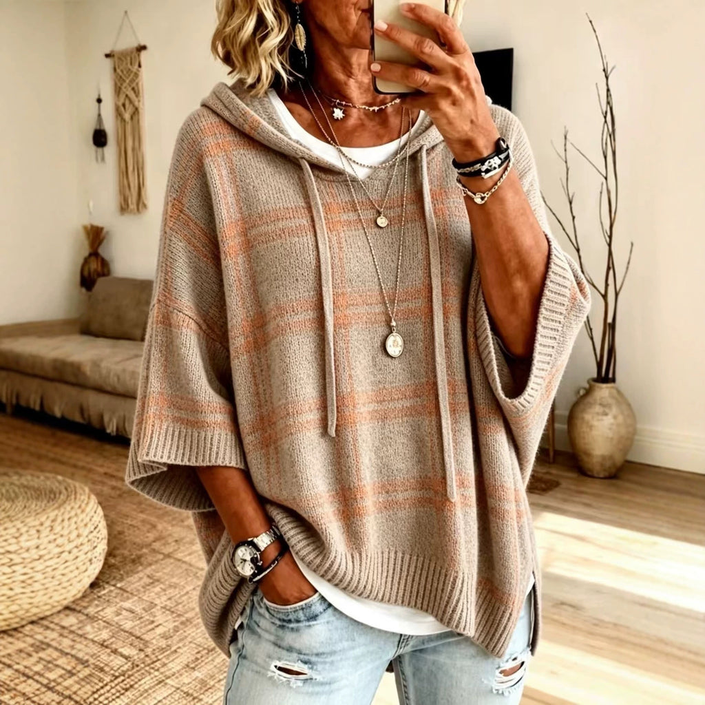 Chemise à capuche tricotée pour femmes