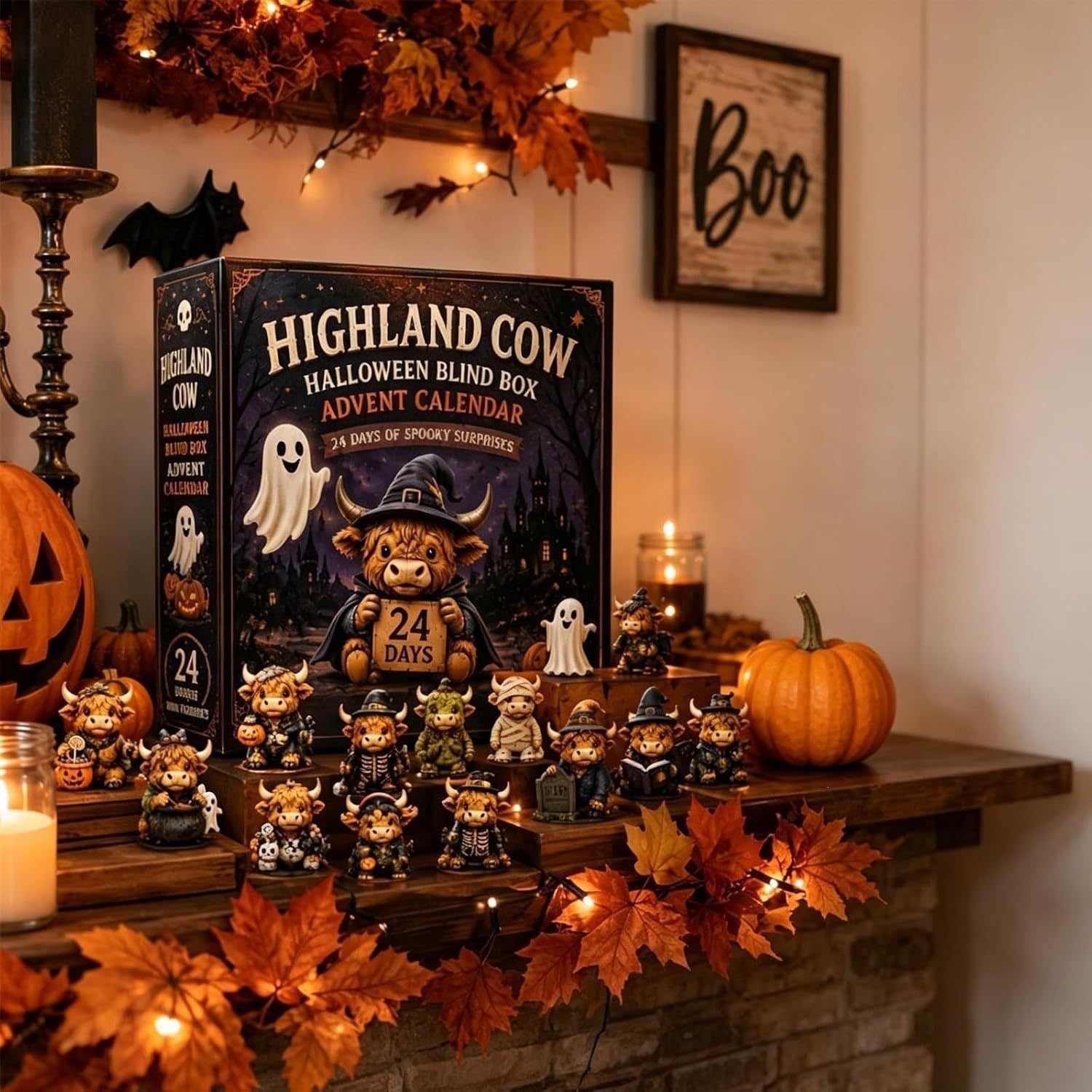 Highland Cow Halloween Avent Calendrier Jouet