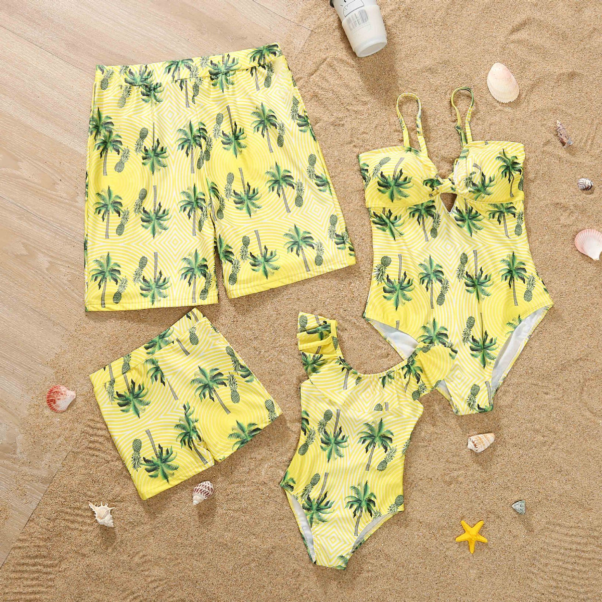 Maillot de bain mère-enfant Quick Dry Beach Pantalon Maillot de bain mi-enfant