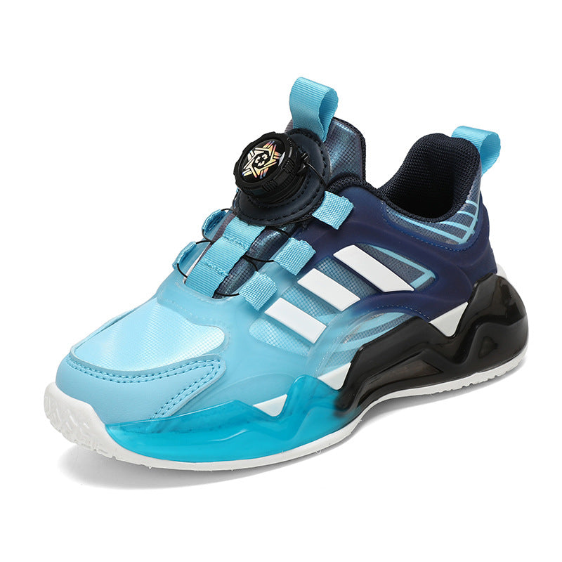 Chaussures pour enfants Rotating Button Boy Non-slip Soft Bottom