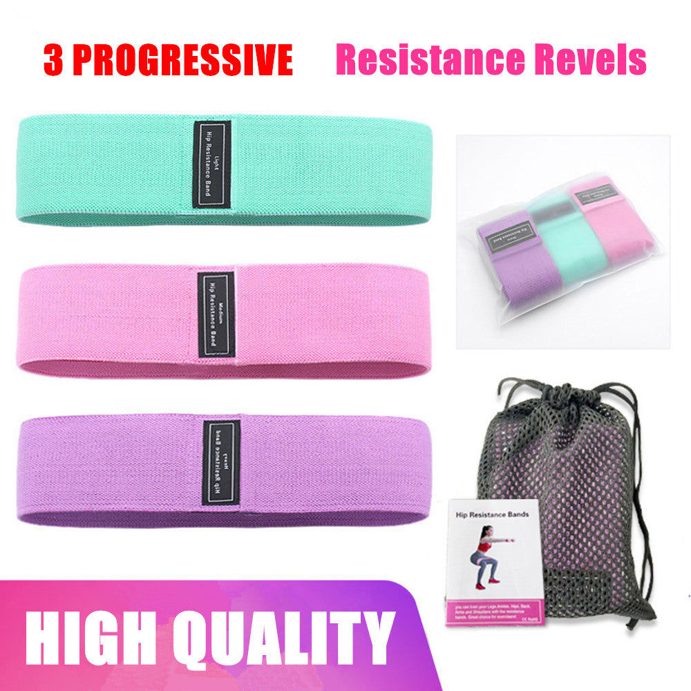 Bandes de résistance Ensemble de boucles d'entraînement d'exercice 3 Crossfit Fitness Yoga Booty Band