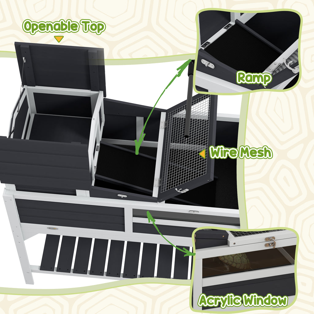 Maison de la tortue avec support de lampe réglable