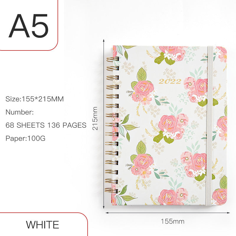 Calendrier annuel A5 Coil Notebook Livre anglais