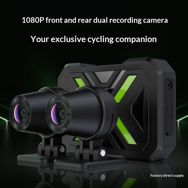 HD Front and Rear Dual-Lens Motorcycle Dash Cam